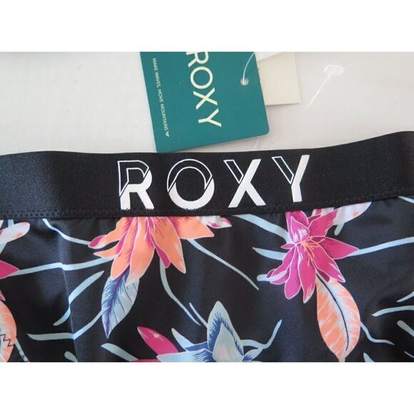 Roxy ERJX404355 Women's Sz XS Anthracite Floral Active PT Belted Bikini Bottom - Picture 3 of 3